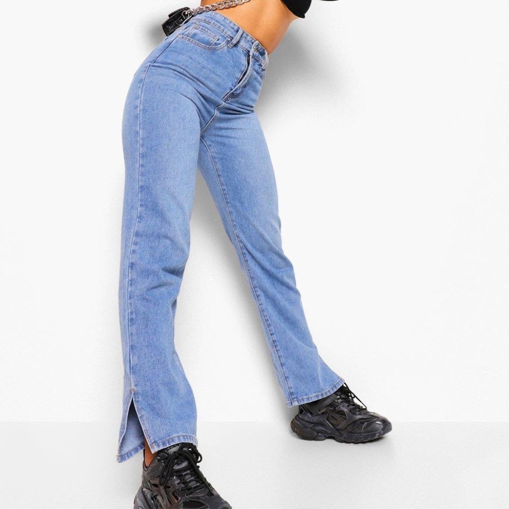 Boohoo Split Hem Jeans